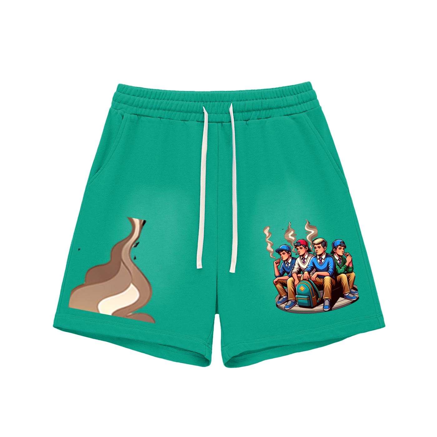BOYS_SIT_N_SMOKE Cotton Shorts